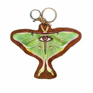 Luna Eye Moth Purse Charm Key Chain